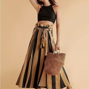 Free People Majorie Wide Leg Striped Pants